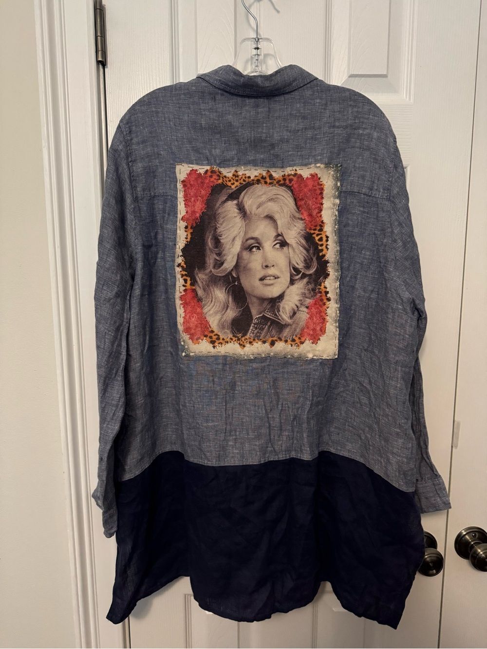 Tahari 2X 100% Linen Upcycled Dolly Tunic Shirt Boho Lagenlook
